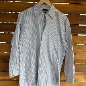 Vintage J Crew 100% Cotton Striped Button Down